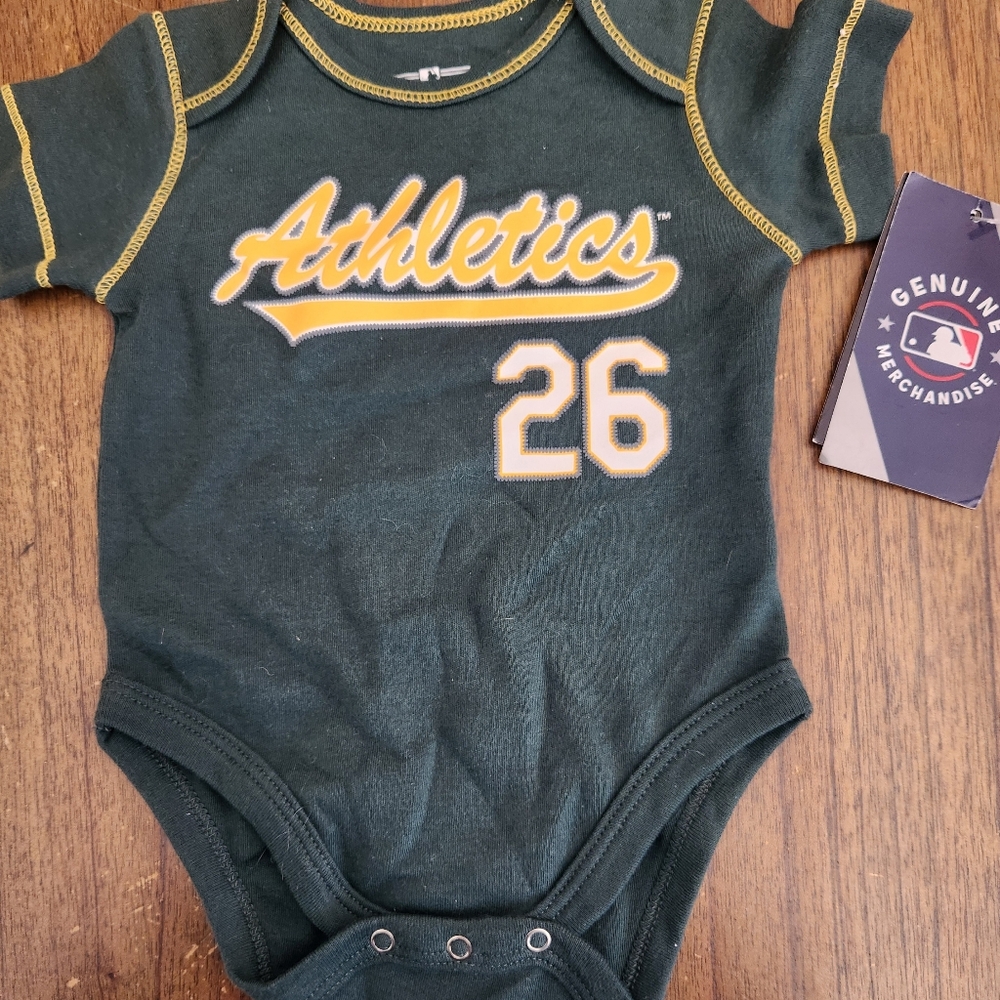 MLB Atletics onesie/ bodysuit size 0/3 months
